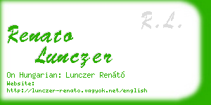 renato lunczer business card