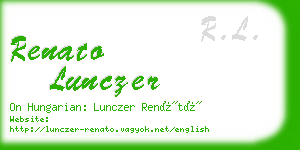 renato lunczer business card